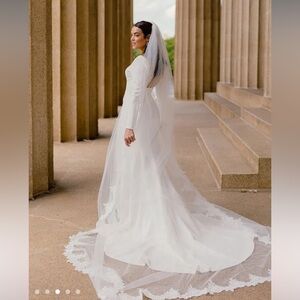 LACE CATHEDRAL VEIL | VOW’D | IVORY